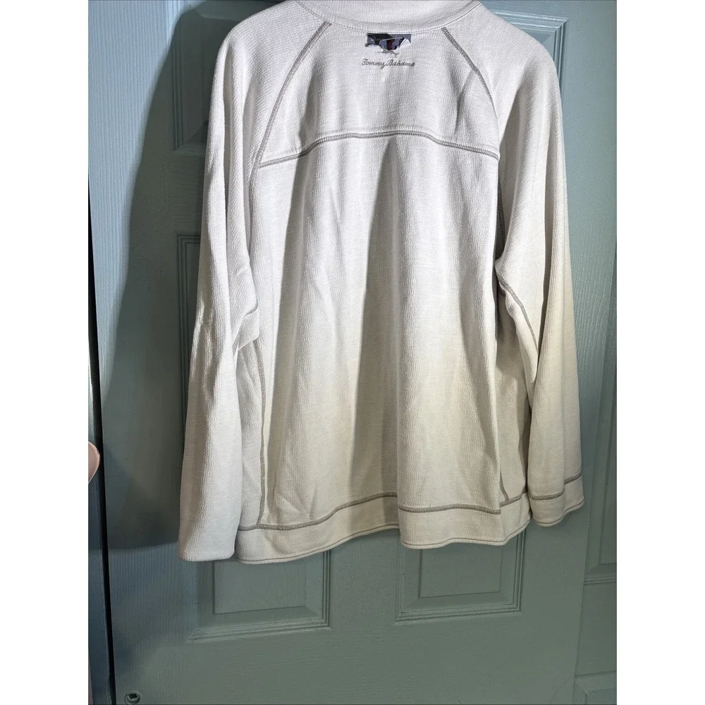 Tommy Bahama Reversible Quarter Zip Pullover Sz XL. Cotton & Tencel. - Picture 8 of 10